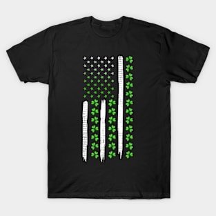 Shamrock America Flag St. Patrick's Day T-Shirt